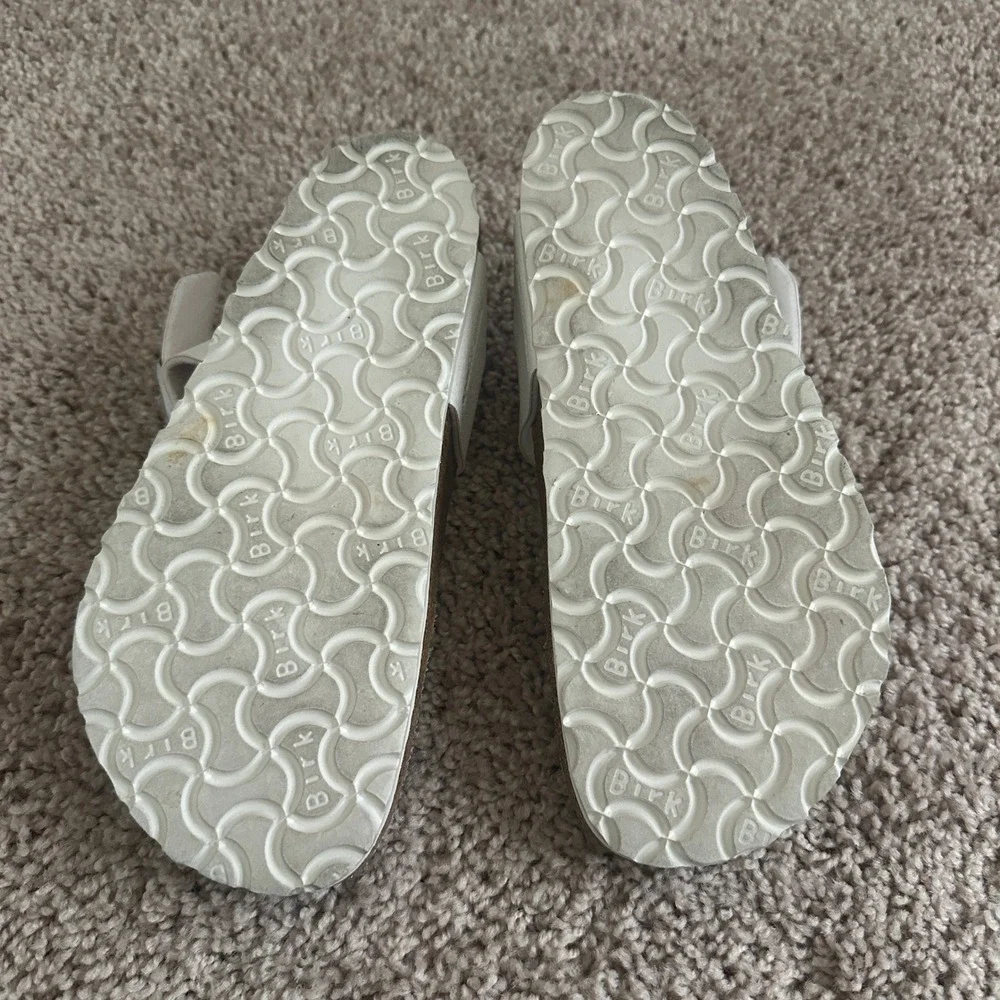 Birkenstock Gizeh Sandals Womens 36 White Birko-Flor Thong Buckle Comfort Shoes